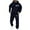 Navy, variant on Men's Casual Hoodie and Jogger Set, Letter Print Sweatsuit for Everyday Wear, Spring Fall Winter Track Suit, 2-Piece Athletic Gym Activewear Lounge Set