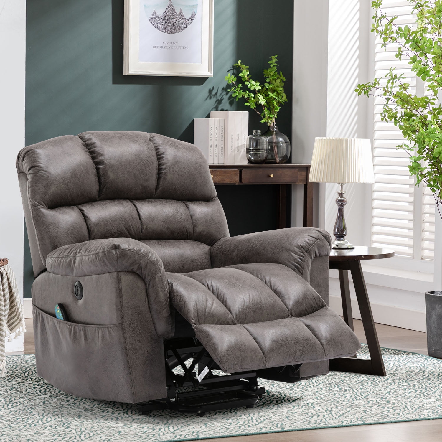 CANMOV Large Power Lift Recliner Chairs with Massage and Heat for
