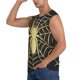 thumbnail image 3 of Fotbe Gold Spider On The Web Men's Camiseta sin Mangas Estampada para Hombres, Playera Casual para Gimnasio, Entrenamiento, Playa-Medium, 3 of 7