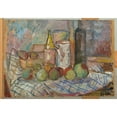 thumbnail image 2 of Sasza Blonder 14x11 Black Ornate Wood Framed Double Matted Museum Art Print Titled: Still Life with Fruit (1937), 2 of 5