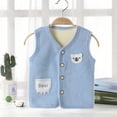 thumbnail image 3 of Favoffer Unisex Baby Sweater Vest Boys Girls Fall Winter Knitted Soft Uniform Cotton V-Neck Sleveeless Waistcoat Vest Play Home Holiday Casual Infant Newborn 0-6Y, 3 of 5