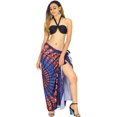 thumbnail image 2 of HAPPY BAY Women's Bikini Beach Wrap Swimwear Swim Cover up Skirt Summer Wraps Beachwear Sarong Coverups Swimsuits for Women One Size Cobalt, Mandala, 2 of 5