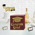 thumbnail image 3 of Graduation Card Box Holder, Congrats Grad Foldable Cardboard Decorations Box for Graduation Party Decoration and Grad Parties (Maroon), 3 of 10