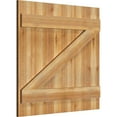 thumbnail image 2 of 32 1/4"W X 30"H Timbercraft Six 5 3/8" Boards Joined Board-N-Batten Shutters W/Z-Bar, Rough Sawn Western Red Cedar (Per Pair), 2 of 13