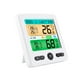 thumbnail image 1 of Injueey TS-6211 termómetro de pantalla digital de alta precisión para interiores e higrómetro termómetro de reloj despertador de pantalla Termómetros Blanco, 1 of 6