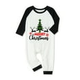 thumbnail image 3 of Family Matching Christmas Pajamas, Christmas Tree Letter Print Long-Sleeved Tops + Plaid Pattern Trousers Sleepwear Outfits, 3 of 9