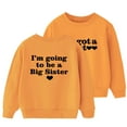 thumbnail image 1 of MIASHUI Chandails en Molleton à Col Rond pour Filles Enfants Imprimé Lettre Manches Longues, Orange, 2-3 Ans, 1 of 3