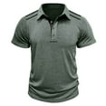thumbnail image 5 of EWASWON Men's Slim Fit Polo T-Shirts, Short Sleeve Solid Color Casual Shirt for Summer,Green,Size XL, 5 of 6