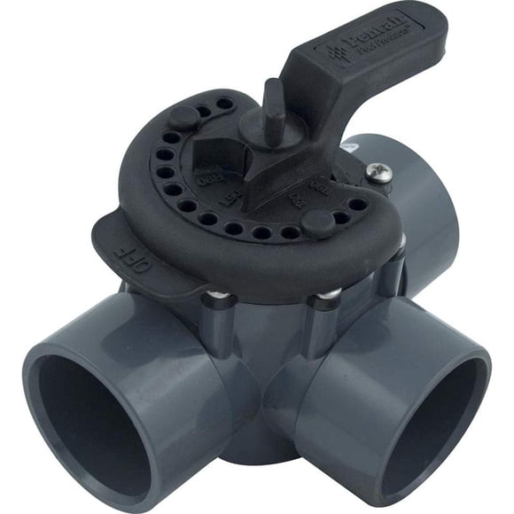 Válvula Pentair 263028, desviador de tres puertos, PVC, 2 pulgadas, gris