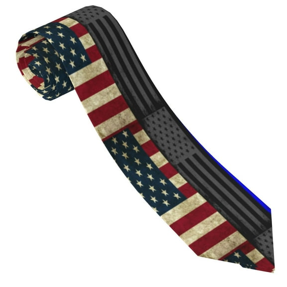 Retro America-Flag Tie For Men Funny Neckties Fashion Gentleman Soft Comfortable Ties