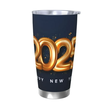 

Matuu 2025 Happy New Year 6 for 20oz Durable Thermal Cups Keep Drinks Cold and Hot Insulated Car Mug with Lid-Without Straw