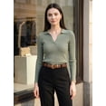 thumbnail image 2 of Punplita Belt for Women Faux Leather Belt with Vintage Gold Buckle for Jeans Pants Dresses, 2 of 7