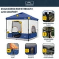 thumbnail image 3 of KAMPKEEPER 10x10 Instant Pop Up Canopy with Camping Inner Tent, Fits 6 Person, Navy Blue, 3 of 6