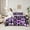 Black Purple, variant on Feelyou Black Pink Bowknot Twin Bedding Sets 7pcs, Ribbon Cherry Bedding Comforter Set