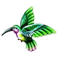 thumbnail image 3 of Colibrí de metal Jardín Decoración de la pared Colorido Valla al aire libre Arte Patio Esculturas Decoraciones colgantes para Patio Porche Sala de est Verde, 3 of 8