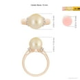 thumbnail image 5 of ANGARA Golden South Sea Cultured Pearl Collar Ring with Diamonds in 14K Rose Gold for Women | June Birthstone, Birthday, Anniversary, Jewelry Gift for Women | Pearl Ring, 5 of 9