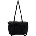 thumbnail image 1 of LHSHID Women Plain Drawstring Tote Bag with Canvas Large Tote Handbag Zipper Female Dating Bag Large Capacity Solid Undera, 1 of 9