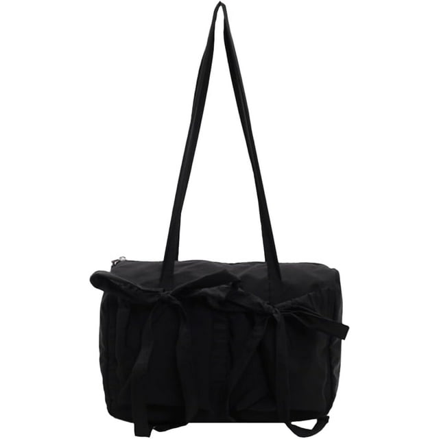 LHSHID Women Plain Drawstring Tote Bag with Canvas Large Tote Handbag Zipper Female Dating Bag Large Capacity Solid Undera