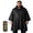 Black, variant on Plus Size Adult Rain Poncho with Hood and Zipper, Poncho Para Lluvia, Tactical Ponchos Adult For Camping, Hiking