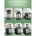 thumbnail image 4 of Juilist GS-328L Centrifugal Juicer Machine for Fruits and Vegetables 800W, Dual Speed Juice Extractor with 3 Wide, 4 of 6