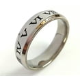 thumbnail image 4 of K-KED 2pcs Roman Numerals Black Enamel 316L Stainless Steel Ring 6MM Band Oil Filled-12, 4 of 6