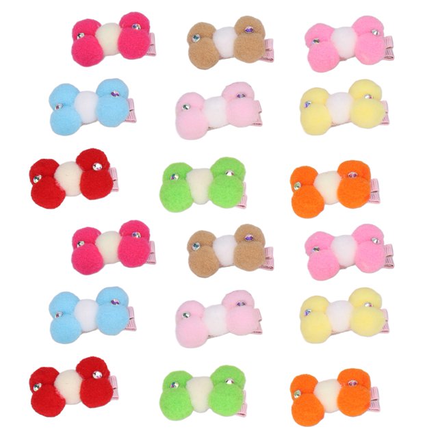Horquillas adorables para perros, gatos y más. Lazos para el pelo para mascotas, 18 piezas, lindos y elegantes