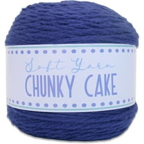 ThreadArt Chunky Yarn Big Cake, 300g (316 Yards) – Super Bulky #6 for Hand Knitting & Crocheting - 100% Soft Acrylic for Blanket Yarn - Navy Blue 14