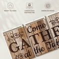 thumbnail image 6 of Elephant Stock Gather At The Table Typography Wall Art - Horizontal Multi Panel Canvas - Dining Room Wall Decor - Inspirational And Typography Multi Panel - Brown And Beige Decor - 26" x 12", 6 of 8