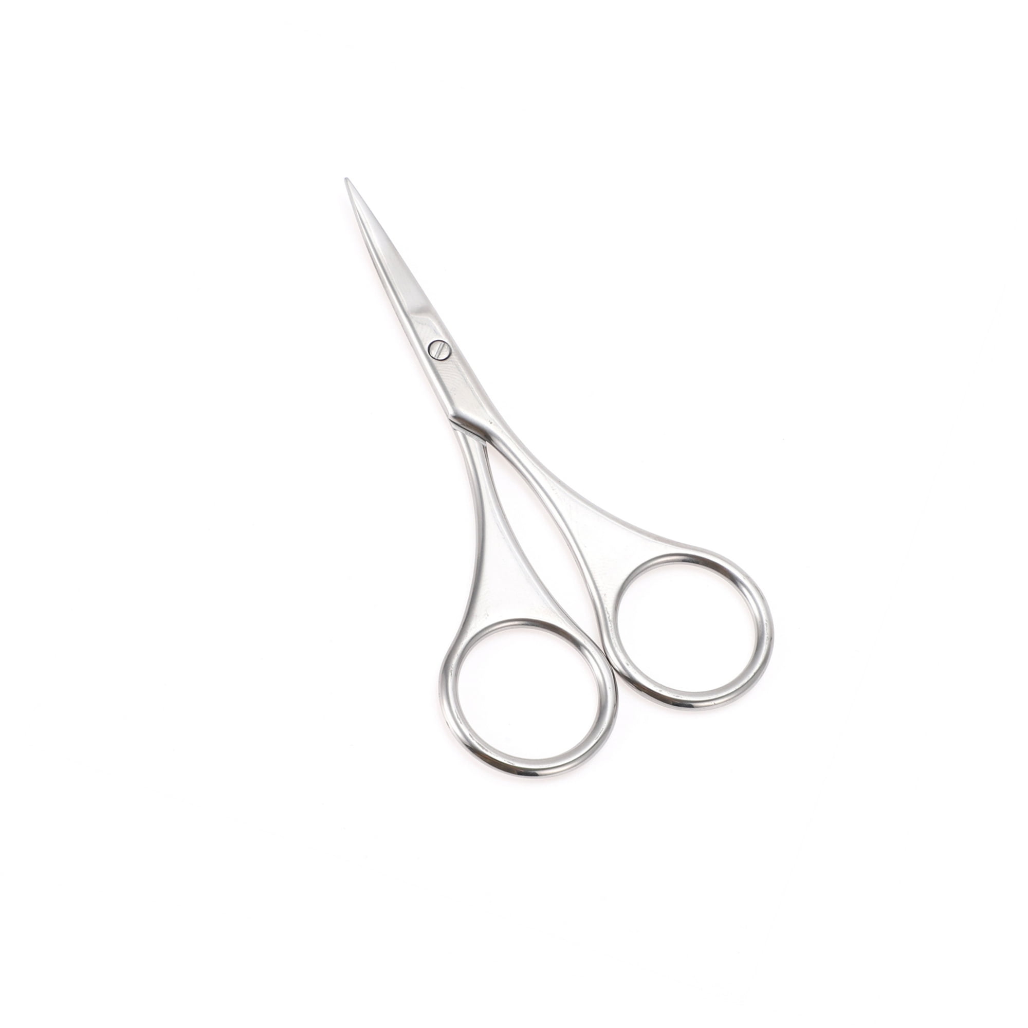 Unique Bargains Bend Scissors Eyebrow Trimmer Scissors Silver Tone 1 Pc