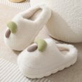 thumbnail image 3 of Zapatillas de invierno de suela gruesa de algodón con forma de seta bonitas para parejas femeninas, Zapatillas de felpa de dibujos animados para el hogar antideslizantes para padres e hijos, 3 of 5