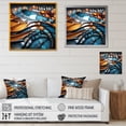 thumbnail image 4 of Designart "Fractal Wave in Gold and Emerald II" Abstract Wall Art - Modern Emerald Abstract Fractal Bedroom Canvas Wall Art, 4 of 6
