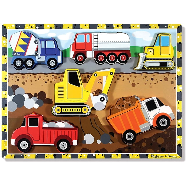 Rompecabezas Temática de Obra Construcción Melissa & Doug con 6 piezas Gruesas Infantil Melissa & Doug MD-8464