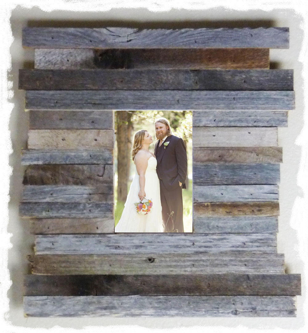 AllBarnWood 12x18 Beachcomber "Shanty" Reclaimed Wood Barnwood Picture Frame,  Decorative Large Family Photo Frames, Unique Distressed Weathered Farmhouse  Frames-Natural Painted