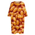 thumbnail image 4 of Baked Beans Sleepshirts For Sleeping Travels Loose Sleepdress Pajama Dress Soft Nightdress Sleepwear, 4 of 7