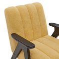 thumbnail image 4 of Modern Teddy Sherpa Accent Chair with Espresso Wood Frame - Cozy & Elegant Seating for Living Room & Office, 4 of 7