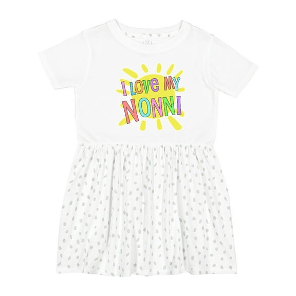 Inktastic I Love My Nonni Sun and Rainbow Letters Girls Toddler Dress