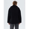 thumbnail image 3 of Orolay Women's Big Lapel Short Fuzzy Coat, 3 of 4