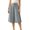 Gray, variant on Bloomae Women's Linen Culottes Wide Leg Flowy Capri Pants Palazzo Casual Drawstring Elastic Waist Summer Loose Comfy Baggy Capris with Pockets Black S