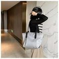 thumbnail image 6 of GFHFHITJ Tote Bag for Women, Foldable Tote Bag with Zipper Large Shoulder Bag Top Handle Handbag for Travel, Work, 6 of 9