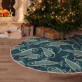 thumbnail image 5 of Fotbe Fish Style Pattern Christmas Tree Skirt, Tree Skirts Plush Christmas Decorations, Christmas Tree Skirts Xmas Decorations Holiday Party Decor-48", 5 of 6