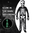 thumbnail image 2 of Gunia Halloween Little Boy Girl Skeleton Onesie Children Noctilucent Party Role Play Clothes Outfits Black 5-6 Years, 2 of 6