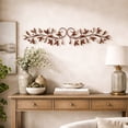 thumbnail image 4 of DecMode Red Metal Long Horizontal Vine Leaf Wall Decor, 4 of 16