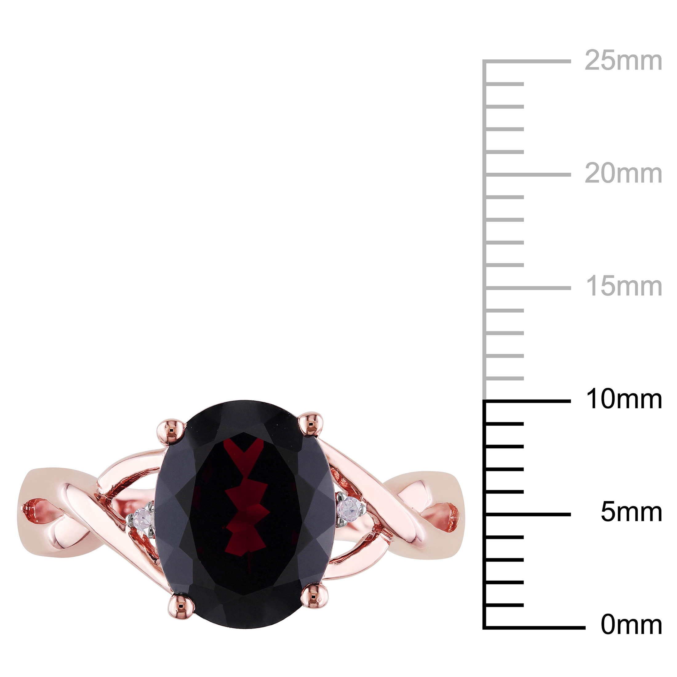 Everly Women's Garnet 10k Rose Gold Ring