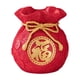 thumbnail image 1 of Hucha de la suerte, bolsa de dinero, estatua, contenedor, banco de dinero, escultura de riqueza para Rojo Altura 16cm, 1 of 9