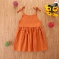 thumbnail image 1 of EGNMCR Robe Sans Manches à Col Rond Tout-Petit Enfant Bébé Filles Robe d'Été à Bretelles Mignonne Couleur Unie Robe Décontractée Robe Fille, 1 of 9