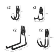 Hyper Tough 8-Pack Wall-Mount Storage Hooks, Non-Marring Vinyl Coating