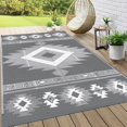 thumbnail image 1 of Findosom 5'x8' Waterproof Outdoor Rug, Foldable Reversible Plastic Straw Rug, Large Patio Rug for Outdoors, RV, Patio, Backyard, Deck, Picnic, Beach, Camping Gray, 1 of 6