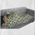 thumbnail image 6 of Italy Soft Flannel Fleece Blanket, Black and Green Olives on Branches with Foliage Designed on Plain Backdrop, Cozy Plush for Indoor and Outdoor Use, 60" x 80", White and Multicolor, by Ambesonne, 6 of 6