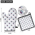 thumbnail image 6 of Pioneer Flower Floral Print Pattern 2-Pack Oven Mitts Set, Heat Resistant Kitchen Gloves, 7.7" X 12", 6 of 6
