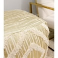 thumbnail image 2 of Pasargad Home Grandcanyon 17" Shaggy Pattern Cotton Pouf Ottoman in Ivory/Gold, 2 of 5